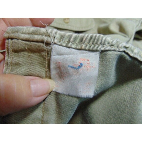 Vtg. Canadian Outdoors Long-Sleeve Button Shirt Embroidered Moose Khaki/Denim XL - Picture 12 of 13